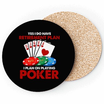 Discover Funny Poker Retirement Plan Coasters