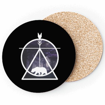 Discover forest mystical baer nature gift Coasters