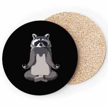 Discover Meditate Raccoon Coasters