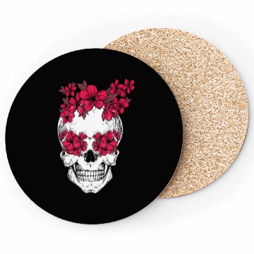 Discover Mexican Skull Flower Lover Florist Cinco de Mayo Coasters