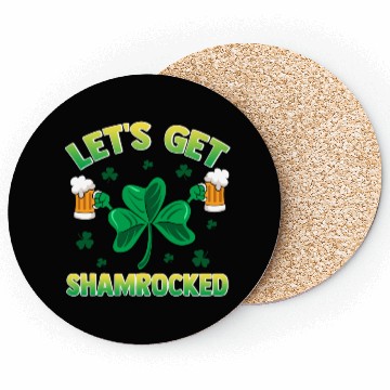 Discover St patricks day Lets Get Shamrocked Coasters