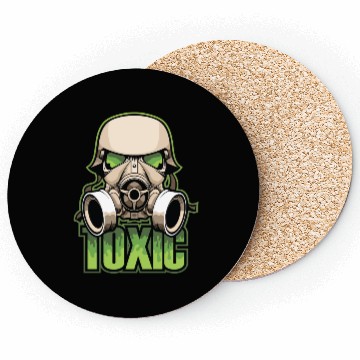 Discover Toxic, Gas Mask, Anti Virus, Bio Hazard, Survival Coasters