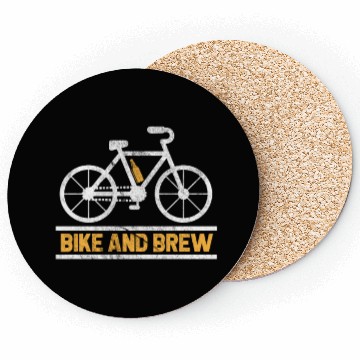 Discover Cycling Bike And Brew Coasters