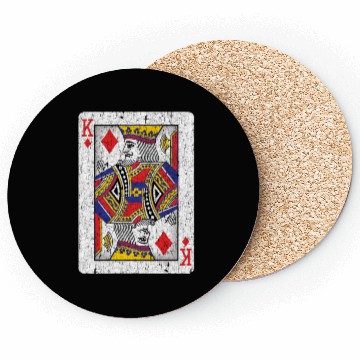 Discover king of diamonds playing card Coasters