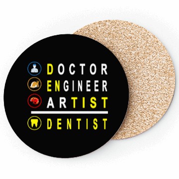 Discover Doctor Engineer Artist Combine Dentist Coasters
