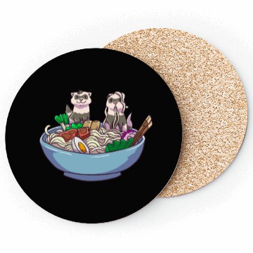 Discover Ramen Ferret Anime Coasters