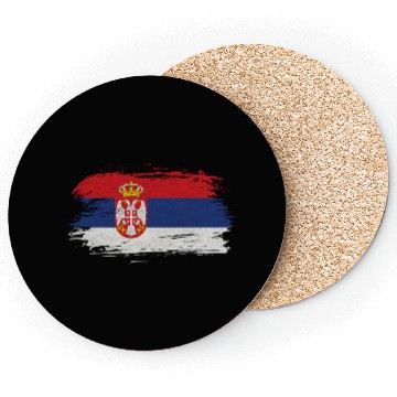 Discover Serbia Vintage Flag Coasters