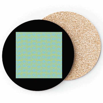 Discover Triangle Blue Yellow Coasters