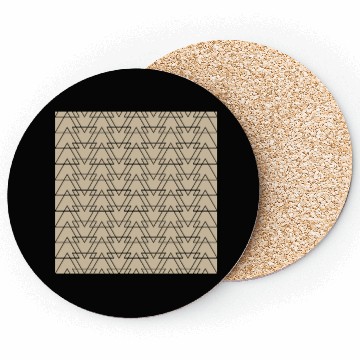 Discover Triangle Beige Black Coasters
