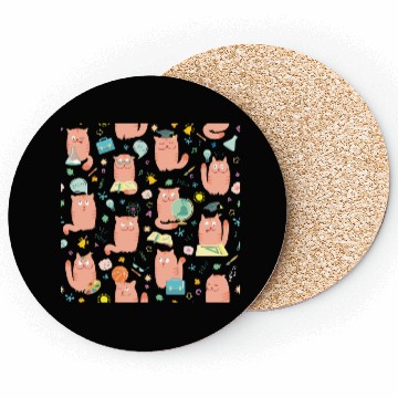 Discover Cat School Coasters