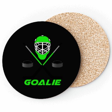 Discover Ice hockey Goalie green Coasters