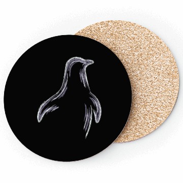 Discover Penguin Chalk Drawing Coasters
