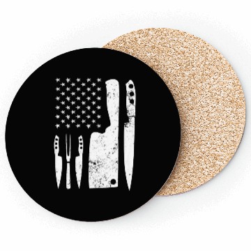 Discover Chef Knife - Patriotic Easter US Flag Coasters
