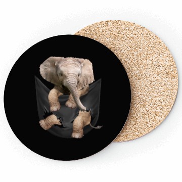 Discover Elephant Pocket Coasters