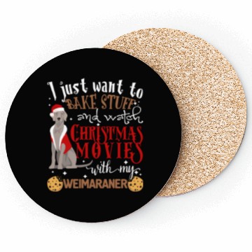 Discover Watch Christmas Movies With My Weimaraner Dog Love Coasters
