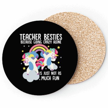 Discover Funny Teacher Besties Goin Crazy Preschool Teacher Coasters