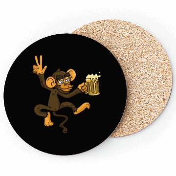Discover DRUNK MONKEY Beer Coasters