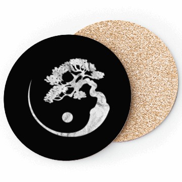 Discover Bonsai Tree Yin Yang Vintage Coasters
