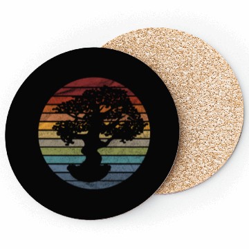 Discover Bonsai Tree Retro Coasters