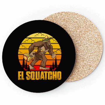 Discover El Squatcho Mexican Sasquatch Bigfoot Coasters
