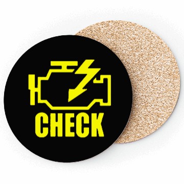 Discover Mechanic Auto Repair Check Engine Light Coasters