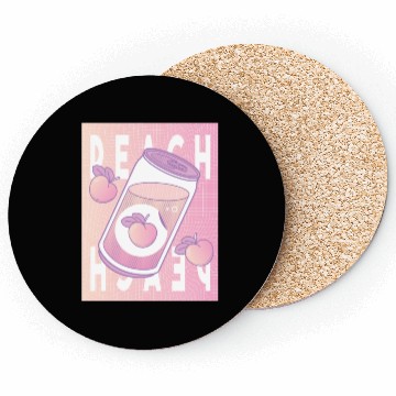 Discover Peach Drink Aesthetic Vaporwave Japan Coasters