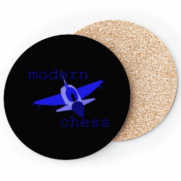 Discover modern chess in royal blue Coasters