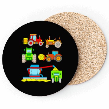 Discover Farm Tractors Kids Coasters