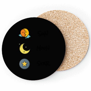 Discover sun moon and star Coasters