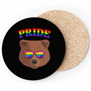 Discover Gay Pride Grizzly Bear with LGBT Rainbow Coasters