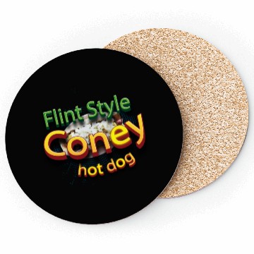 Discover flint style coney hot dog Coasters