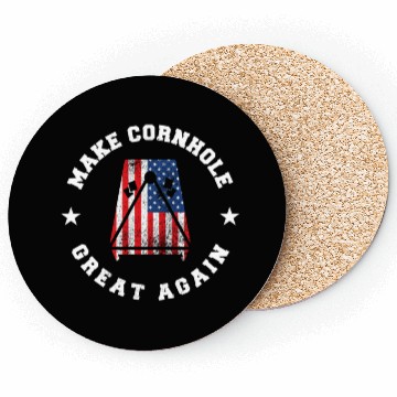 Discover Make Cornhole Great Again Funny USA Gift Coasters