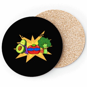 Discover Superfoods Cute Vegetable Pun Coasters