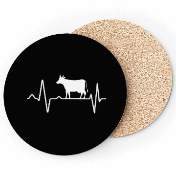 Discover Cow Pulse Heartbeat Cattle Coasters