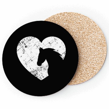 Discover Heart with horse head Coasters