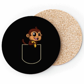 Discover Ape In The Pocket Gift Monkey Pocket Coasters