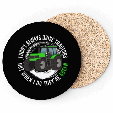 Discover Green Tractor Coasters