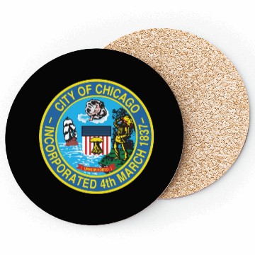 Discover Seal of Chicago, Illinois Coasters