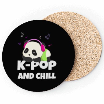 Discover K-POP and chill. Black #2 Coasters