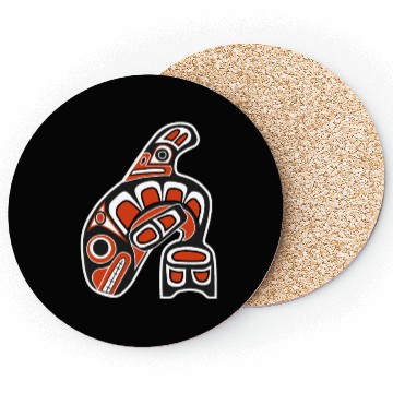 Discover Orca Whale Indian Totem Tribal Haida Style Art Coasters