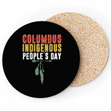Discover Vintage Indigenous People's Day Not Columbus Day Coasters