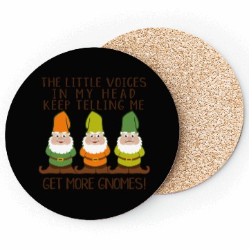 Discover Get More Gnomes Funny Quote Design Coasters