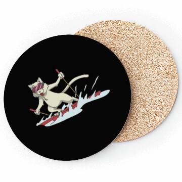 Discover Cat on skis skiing Coasters