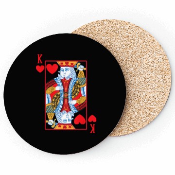Discover Halloween Playing Card Costume KING OF HEARTS Coasters