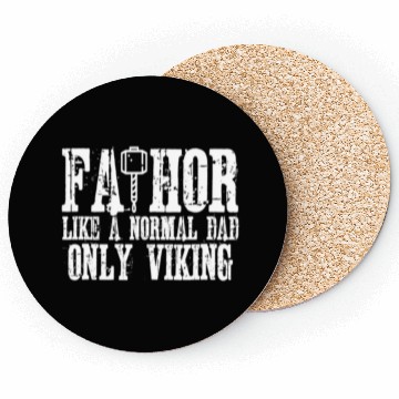 Discover Fa-Thor Funny Vikings Fathers Day Coasters
