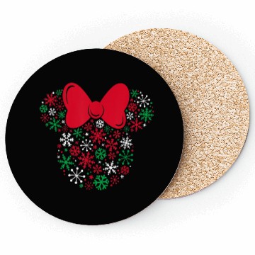 Discover Disney Minnie Mouse Icon Holiday Snowflakes Coasters
