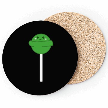 Discover Cute Green Lollipop Coasters