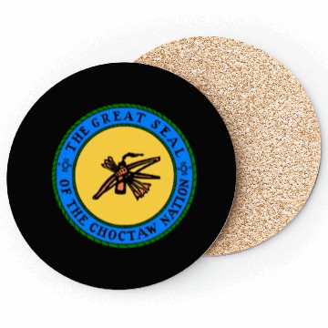 Discover Choctaw Nation Flag Seal Choctaw Coasters