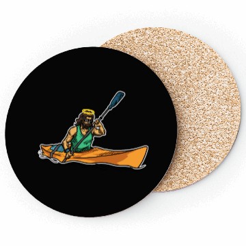 Discover Cool Jesus Rowing Kayak Paddling Gift Idea Coasters