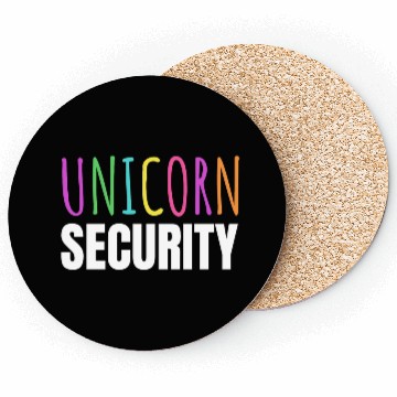 Discover Unicorn Security Birthday Party Coasters